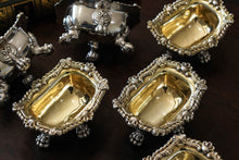 Load image into Gallery viewer, Magnificent Antique Georgian Solid Silver Salt Cellars Set of 6 Regency Design - S & C Younge & Co 1814/16