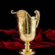 Load image into Gallery viewer, Magnificent Antique Victorian Solid Silver Gilt Ewer/Pitcher with Figural Engravings - Robert Garrard 1841