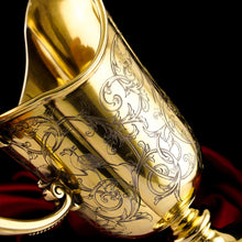 Load image into Gallery viewer, Magnificent Antique Victorian Solid Silver Gilt Ewer/Pitcher with Figural Engravings - Robert Garrard 1841