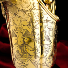 Load image into Gallery viewer, Magnificent Antique Victorian Solid Silver Gilt Ewer/Pitcher with Figural Engravings - Robert Garrard 1841