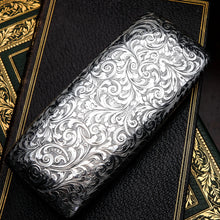 Load image into Gallery viewer, A Magnificent Victorian Solid Sterling Silver Cigar Cheroot Case - Nathaniel Mills 1842