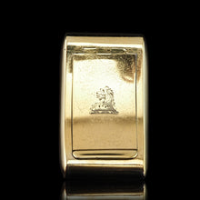 Load image into Gallery viewer, Antique Georgian Solid Silver Gilt Snuff Box Curved & Crested Design - William Simpson 1810