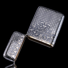 Load image into Gallery viewer, Antique Solid Silver French Niello Cigarette Case - 19th c.