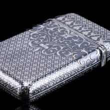 Load image into Gallery viewer, Antique Solid Silver French Niello Cigarette Case - 19th c.