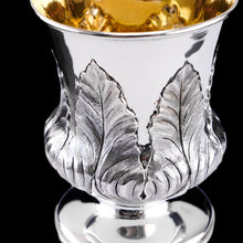 Load image into Gallery viewer, Antique Georgian Solid Silver Mug Cup with Chased Laurel Leaves - London c.1800s