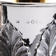 Load image into Gallery viewer, Antique Georgian Solid Silver Mug Cup with Chased Laurel Leaves - London c.1800s