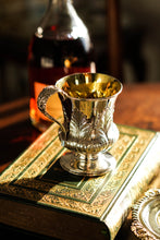 Load image into Gallery viewer, Antique Georgian Solid Silver Mug Cup with Chased Laurel Leaves - London c.1800s