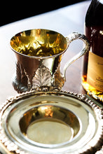 Load image into Gallery viewer, Antique Georgian Solid Silver Mug Cup with Chased Laurel Leaves - London c.1800s