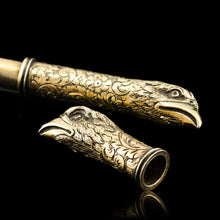 Load image into Gallery viewer, Antique Solid Silver Gilt Eagle's Head Etui Needle Case - 19th c.