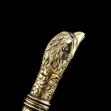 Load image into Gallery viewer, Antique Solid Silver Gilt Eagle's Head Etui Needle Case - 19th c.