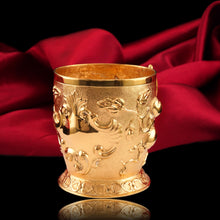 Load image into Gallery viewer, Antique Victorian Solid Silver Gilt Mug Cup Naturalistic Motif - Elkington & Co Ltd 1891