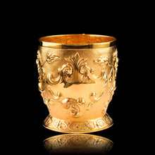 Load image into Gallery viewer, Antique Victorian Solid Silver Gilt Mug Cup Naturalistic Motif - Elkington & Co Ltd 1891