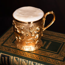 Load image into Gallery viewer, Antique Victorian Solid Silver Gilt Mug Cup Naturalistic Motif - Elkington & Co Ltd 1891