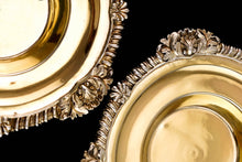 Load image into Gallery viewer, Magnificent Antique Georgian Solid Silver Gilt Dish/Salt Pair - Barnard 1814