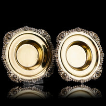 Load image into Gallery viewer, Magnificent Antique Georgian Solid Silver Gilt Dish/Salt Pair - Barnard 1814