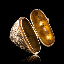 Load image into Gallery viewer, Antique Solid Silver Gilt Heart Shaped Box/Vinaigrette- 18th Century