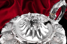 Load image into Gallery viewer, Antique Georgian Solid Silver Teapot 'Melon' Shape Acanthus Design - Barnard 1835