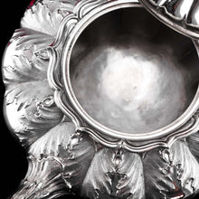 Load image into Gallery viewer, Antique Georgian Solid Silver Teapot 'Melon' Shape Acanthus Design - Barnard 1835