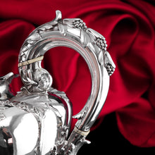 Load image into Gallery viewer, Antique Georgian Solid Silver Teapot 'Melon' Shape Acanthus Design - Barnard 1835