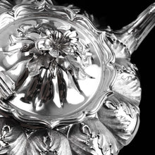 Load image into Gallery viewer, Antique Georgian Solid Silver Teapot 'Melon' Shape Acanthus Design - Barnard 1835