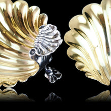 Load image into Gallery viewer, Antique Georgian Solid Silver Shell Salt/Butter Dishes Pair Rococo & Scalloped - London 1755