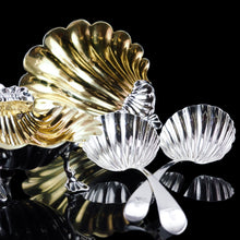 Load image into Gallery viewer, Antique Georgian Solid Silver Shell Salt/Butter Dishes Pair Rococo & Scalloped - London 1755