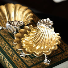 Load image into Gallery viewer, Antique Georgian Solid Silver Shell Salt/Butter Dishes Pair Rococo & Scalloped - London 1755