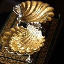 Load image into Gallery viewer, Antique Georgian Solid Silver Shell Salt/Butter Dishes Pair Rococo & Scalloped - London 1755