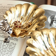 Load image into Gallery viewer, Antique Georgian Solid Silver Shell Salt/Butter Dishes Pair Rococo & Scalloped - London 1755