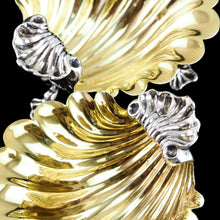 Load image into Gallery viewer, Antique Georgian Solid Silver Shell Salt/Butter Dishes Pair Rococo & Scalloped - London 1755