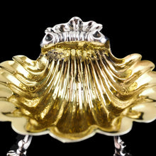 Load image into Gallery viewer, Antique Georgian Solid Silver Shell Salt/Butter Dishes Pair Rococo & Scalloped - London 1755