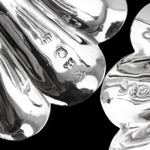 Load image into Gallery viewer, Antique Georgian Solid Silver Shell Salt/Butter Dishes Pair Rococo & Scalloped - London 1755