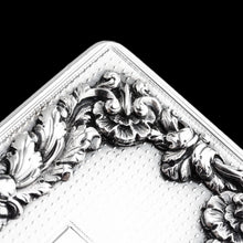 Load image into Gallery viewer, Majestic Antique Large & Heavy Solid Silver Snuff Box with Cast Acanthus Border - Edward Edwards London 1838