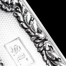 Load image into Gallery viewer, Majestic Antique Large & Heavy Solid Silver Snuff Box with Cast Acanthus Border - Edward Edwards London 1838