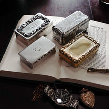 Load image into Gallery viewer, Majestic Antique Large & Heavy Solid Silver Snuff Box with Cast Acanthus Border - Edward Edwards London 1838