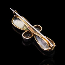 Load image into Gallery viewer, Antique Citrine Brooch 12K Gold Quatrefoil Style Design - 19th c.
