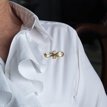 Load image into Gallery viewer, Antique Citrine Brooch 12K Gold Quatrefoil Style Design - 19th c.