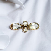 Load image into Gallery viewer, Antique Citrine Brooch 12K Gold Quatrefoil Style Design - 19th c.