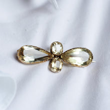 Load image into Gallery viewer, Antique Citrine Brooch 12K Gold Quatrefoil Style Design - 19th c.