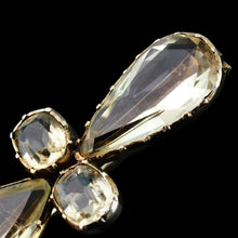 Load image into Gallery viewer, Antique Citrine Brooch 12K Gold Quatrefoil Style Design - 19th c.