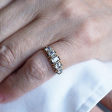Load image into Gallery viewer, Antique Victorian Diamond 5 Stone Ring 18K Gold c.1890