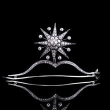 Load image into Gallery viewer, Spectacular Antique Victorian Diamond Tiara with Diamond Star - c.1890