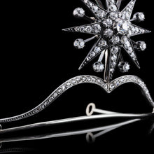 Load image into Gallery viewer, Spectacular Antique Victorian Diamond Tiara with Diamond Star - c.1890