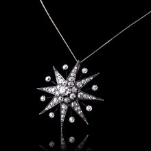 Load image into Gallery viewer, Spectacular Antique Victorian Diamond Tiara with Diamond Star - c.1890