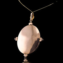 Load image into Gallery viewer, Antique Victorian Lady Portrait Pendant Necklace Pearls & Diamond 9ct Gold