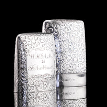 Load image into Gallery viewer, A Magnificent Victorian Solid Sterling Silver Cigar Cheroot Case - Nathaniel Mills 1842
