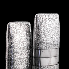 Load image into Gallery viewer, A Magnificent Victorian Solid Sterling Silver Cigar Cheroot Case - Nathaniel Mills 1842