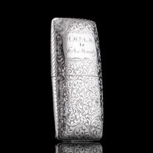 Load image into Gallery viewer, A Magnificent Victorian Solid Sterling Silver Cigar Cheroot Case - Nathaniel Mills 1842