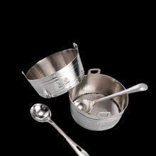Load image into Gallery viewer, Antique Victorian Solid Silver Salt Cellar Novelty Pail/Basket Design - Wilson & Davis 1870