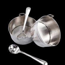 Load image into Gallery viewer, Antique Victorian Solid Silver Salt Cellar Novelty Pail/Basket Design - Wilson & Davis 1870